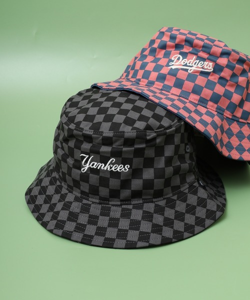 '47（フォーティーセブン）の「47brand CHECK UP SCPRIPT NY LAチェック バケットハット（ハット・レディース・チャコール/レッド・FREE）」の2枚目の写真