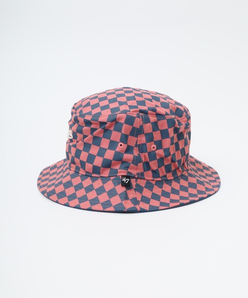 '47（フォーティーセブン）の「47brand CHECK UP SCPRIPT NY LAチェック バケットハット（ハット・レディース・チャコール/レッド・FREE）」の6枚目の写真