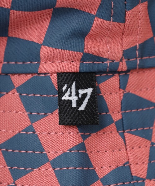 '47（フォーティーセブン）の「47brand CHECK UP SCPRIPT NY LAチェック バケットハット（ハット・レディース・チャコール/レッド・FREE）」の7枚目の写真