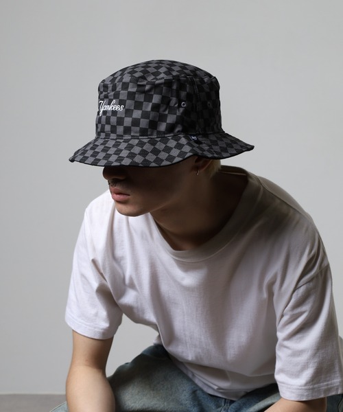 '47（フォーティーセブン）の「47brand CHECK UP SCPRIPT NY LAチェック バケットハット（ハット・レディース・チャコール/レッド・FREE）」の18枚目の写真