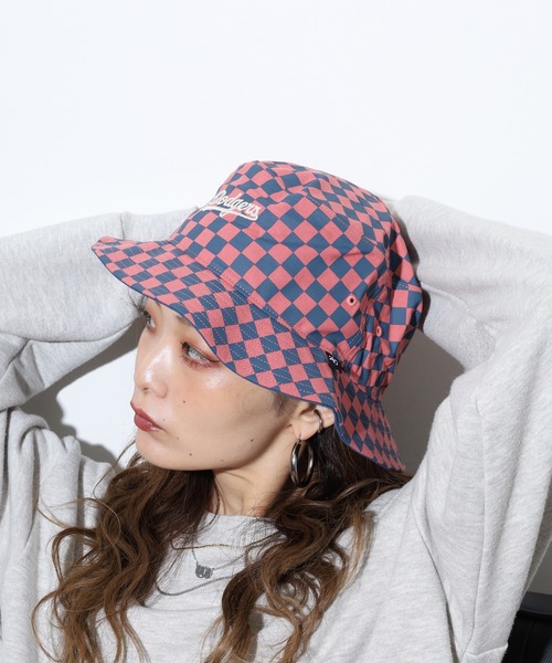 '47（フォーティーセブン）の「47brand CHECK UP SCPRIPT NY LAチェック バケットハット（ハット・レディース・チャコール/レッド・FREE）」の12枚目の写真