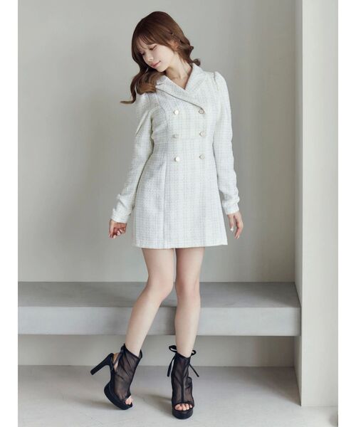 EATME（イートミー）の「テーラードカラーミニワンピース（ワンピース・レディース・オフホワイト/ブラック/ブルー・FREE）」の19枚目の写真