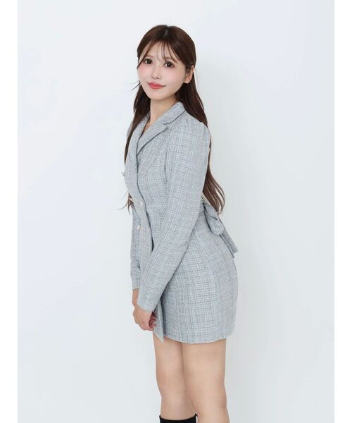 EATME（イートミー）の「テーラードカラーミニワンピース（ワンピース・レディース・オフホワイト/ブラック/ブルー・FREE）」の11枚目の写真