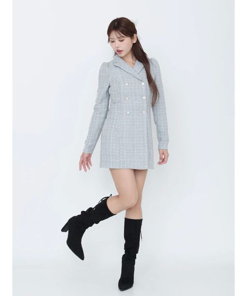 EATME（イートミー）の「テーラードカラーミニワンピース（ワンピース・レディース・オフホワイト/ブラック/ブルー・FREE）」の13枚目の写真