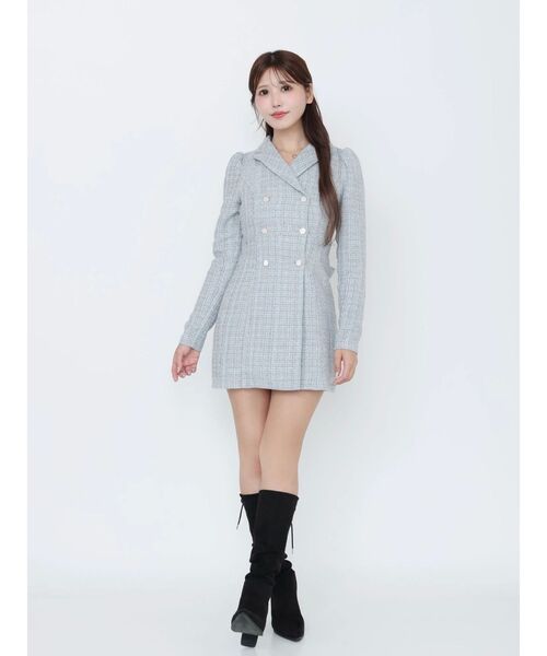 EATME（イートミー）の「テーラードカラーミニワンピース（ワンピース・レディース・オフホワイト/ブラック/ブルー・FREE）」の14枚目の写真