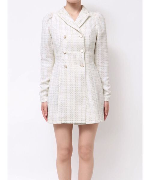 EATME（イートミー）の「テーラードカラーミニワンピース（ワンピース・レディース・オフホワイト/ブラック/ブルー・FREE）」の16枚目の写真