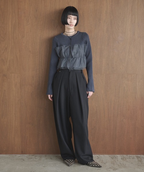 チュールコンビリブトップス（ニット/セーター）｜AIC.（エーアイシー