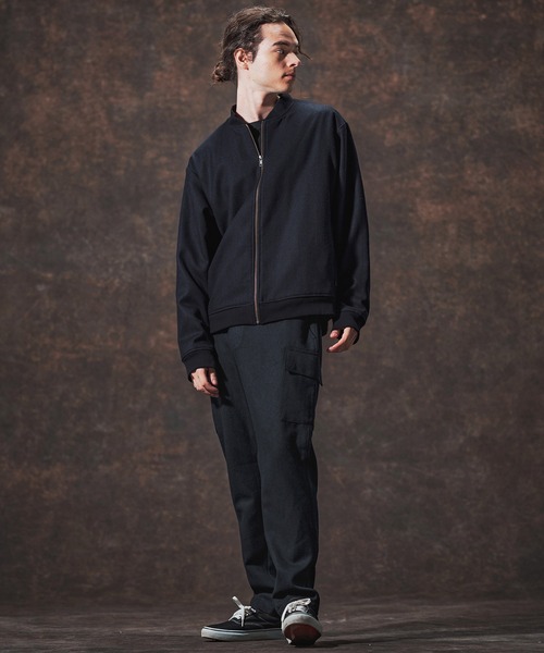 Jih Nunc（ジーヌンク）の「mj10995-ウール混ツイードショート丈リブブルゾン(JIH-R1129)（ブルゾン・メンズ・ネイビー/ベージュ/ホワイト・L/M/S）」の14枚目の写真