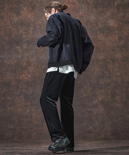 Jih Nunc（ジーヌンク）の「mj10995-ウール混ツイードショート丈リブブルゾン(JIH-R1129)（ブルゾン・メンズ・ネイビー/ベージュ/ホワイト・L/M/S）」の16枚目の写真