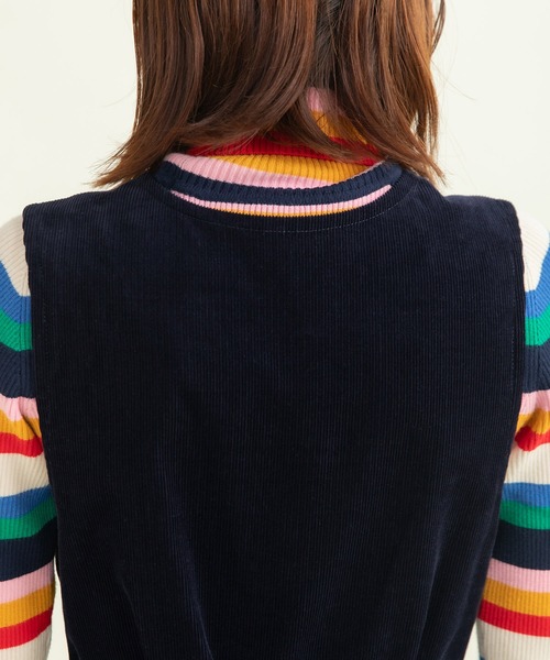 CHILD WOMAN（チャイルドウーマン）の「14Wコーデュロイ ウエストベルトオールインワン（つなぎ/オールインワン・レディース・ネイビー/ブラウン・FREE）」の15枚目の写真