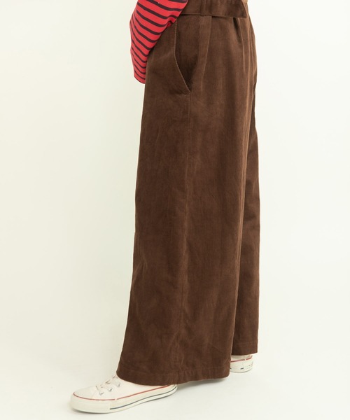 CHILD WOMAN（チャイルドウーマン）の「14Wコーデュロイ ウエストベルトオールインワン（つなぎ/オールインワン・レディース・ネイビー/ブラウン・FREE）」の20枚目の写真