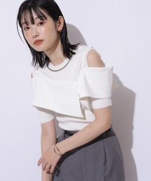 Mystrada（マイストラーダ）の「フリルキャミドッキングニット