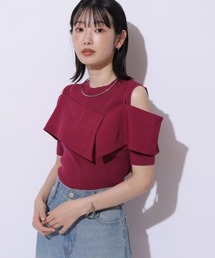 Mystrada（マイストラーダ）の「5分袖ビックカラーニット（ニット