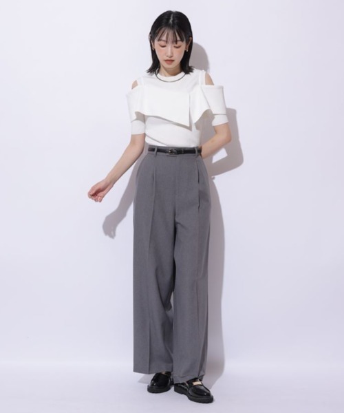 Mystrada（マイストラーダ）の「5分袖ビックカラーニット（ニット