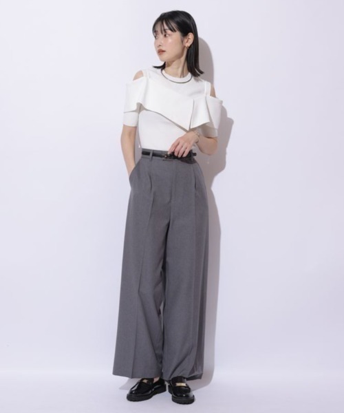 Mystrada（マイストラーダ）の「5分袖ビックカラーニット（ニット