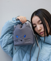 NOMINE | 【FAVORI】黒猫 灰猫 巾着ショルダーバッグ(ショルダーバッグ)