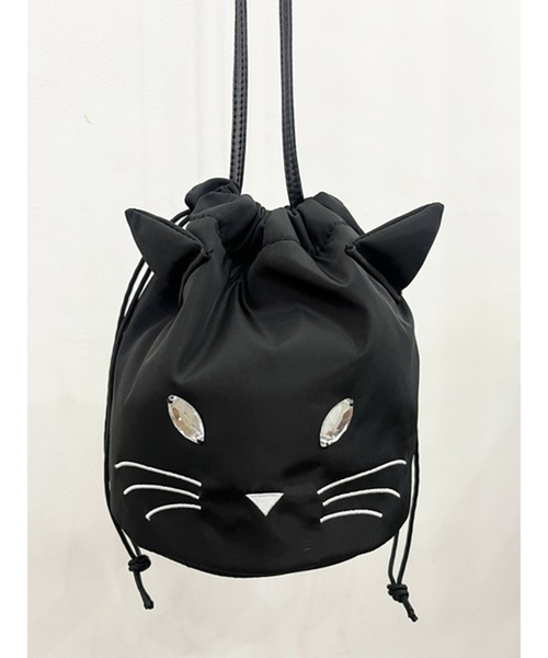 NOMINE(ノミネ)の「【FAVORI】黒猫 灰猫 巾着ショルダーバッグ(ショルダーバッグ・レディース・ブラック/グレー・フリー)」の10枚目の写真