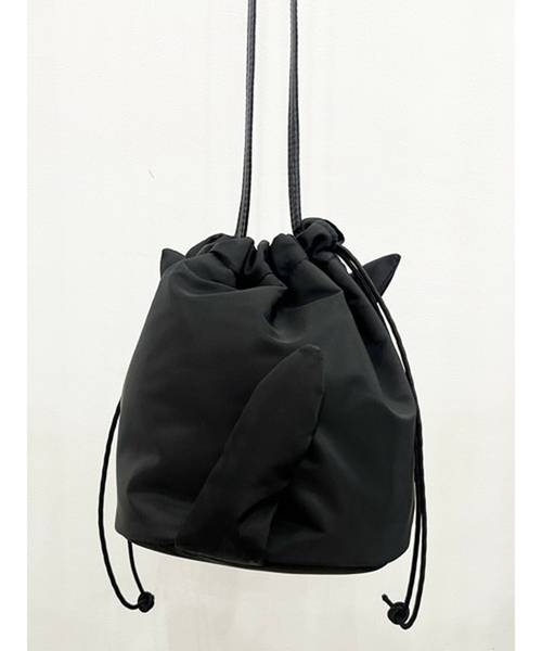 NOMINE(ノミネ)の「【FAVORI】黒猫 灰猫 巾着ショルダーバッグ(ショルダーバッグ・レディース・ブラック/グレー・フリー)」の11枚目の写真