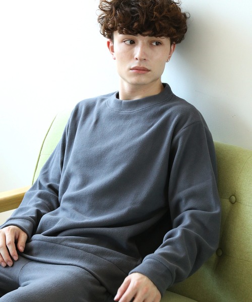 ARCADE(アーケード)の「HIGHQUALITY FLEECE 暖か軽量 ハイクォリティ フリース トップス トレーナー(スウェット・メンズ・ブルー系その他/ブラック/チャコール/ベージュ×ブラック・M/L/LL)」の12枚目の写真