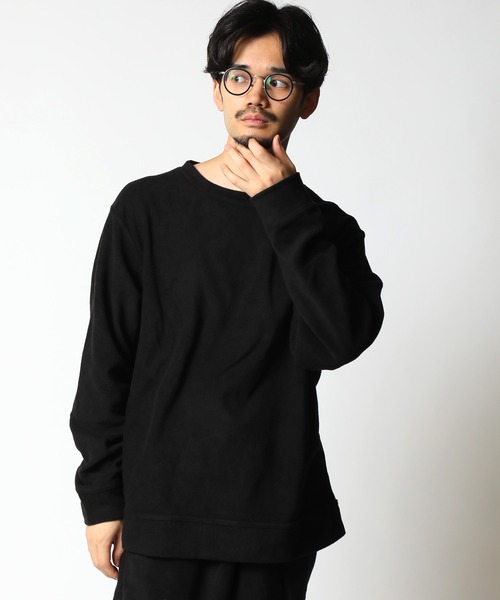 ARCADE(アーケード)の「HIGHQUALITY FLEECE 暖か軽量 ハイクォリティ フリース トップス トレーナー(スウェット・メンズ・ブルー系その他/ブラック/チャコール/ベージュ×ブラック・M/L/LL)」の9枚目の写真