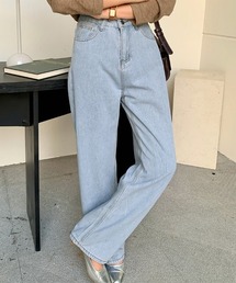 ストレートベーシックデニムパンツ