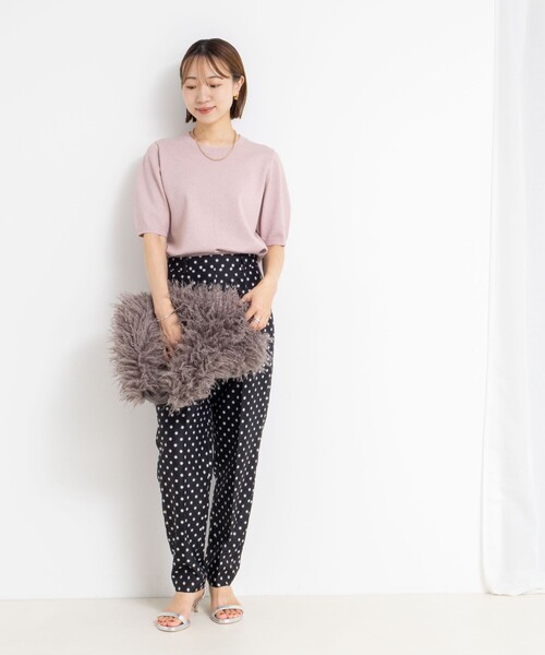 NOLLEY’S Sophi（ノーリーズソフィ）の「バックパールラメプルオーバー（ニット/セーター・レディース・シルバー/キャメル/ベビーピンク/ダークネイビー・38）」の12枚目の写真