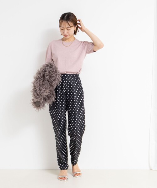 NOLLEY’S Sophi（ノーリーズソフィ）の「バックパールラメプルオーバー（ニット/セーター・レディース・シルバー/キャメル/ベビーピンク/ダークネイビー・38）」の13枚目の写真