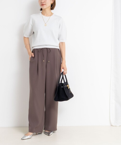 NOLLEY’S Sophi（ノーリーズソフィ）の「バックパールラメプルオーバー（ニット/セーター・レディース・シルバー/キャメル/ベビーピンク/ダークネイビー・38）」の19枚目の写真