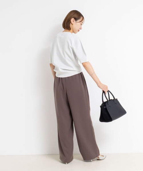 NOLLEY’S Sophi（ノーリーズソフィ）の「バックパールラメプルオーバー（ニット/セーター・レディース・シルバー/キャメル/ベビーピンク/ダークネイビー・38）」の21枚目の写真