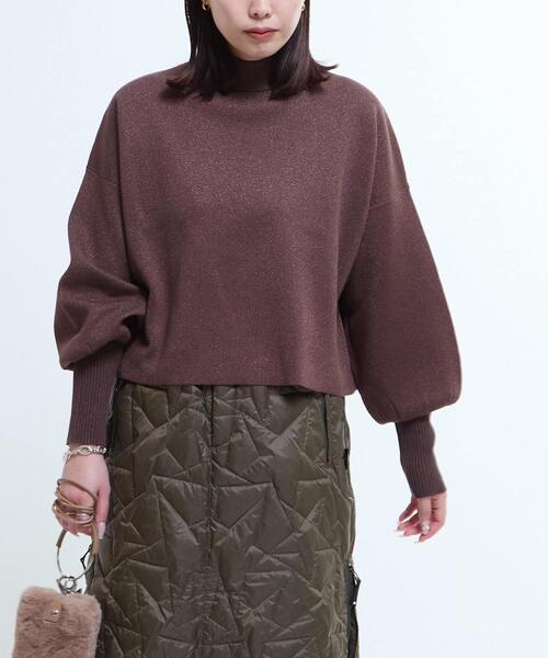 CONVERSE TOKYO（コンバーストウキョウ）の「BACK LOGO GLITTER PULLOVER（ニット/セーター・レディース・ブラック/ブラウン/グレー・FREE）」の21枚目の写真