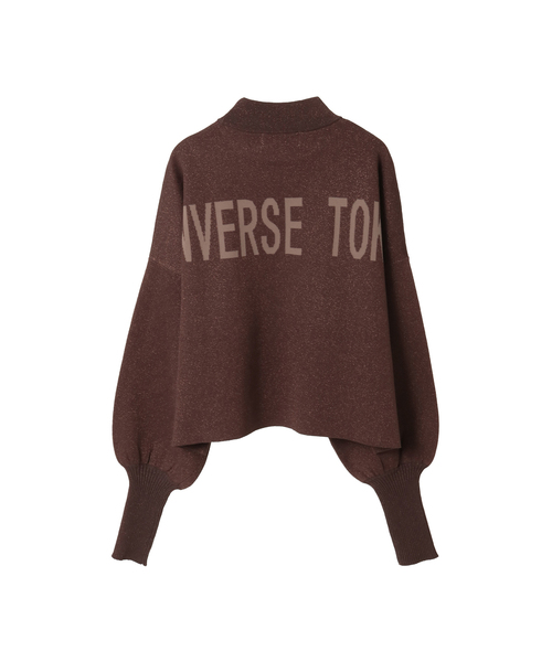 CONVERSE TOKYO（コンバーストウキョウ）の「BACK LOGO GLITTER PULLOVER（ニット/セーター・レディース・ブラック/ブラウン/グレー・FREE）」の10枚目の写真