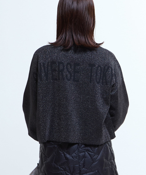CONVERSE TOKYO（コンバーストウキョウ）の「BACK LOGO GLITTER PULLOVER（ニット/セーター・レディース・ブラック/ブラウン/グレー・FREE）」の13枚目の写真