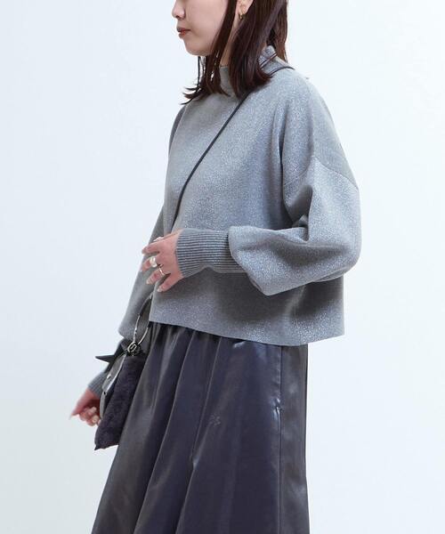 CONVERSE TOKYO（コンバーストウキョウ）の「BACK LOGO GLITTER PULLOVER（ニット/セーター・レディース・ブラック/ブラウン/グレー・FREE）」の19枚目の写真