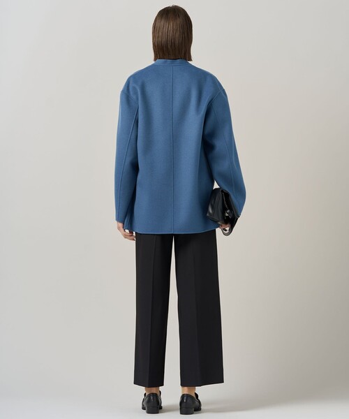 ICB(アイシービー)の「WoolRever ノーカラーショートコート(ノーカラーコート・レディース・ブラック系7/ダルブルー系/ブラック系・46/44/42)」の19枚目の写真