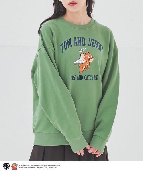 Honeys(ハニーズ)の「トムとジェリー/トップス(スウェット・レディース・アイボリー/ブラック/ネイビー/ミント/ボルドー・L/M/S)」の4枚目の写真