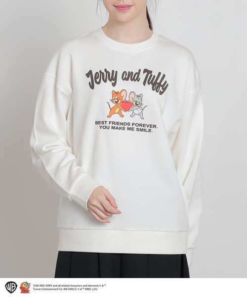 Honeys(ハニーズ)の「トムとジェリー/トップス(スウェット・レディース・アイボリー/ブラック/ネイビー/ミント/ボルドー・L/M/S)」の13枚目の写真