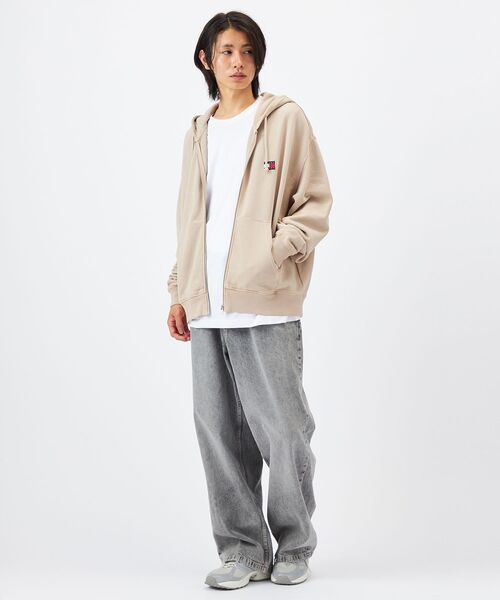 tommy jeans（トミー ジーンズ）の「90Sニュークラシックフルジップパーカー（スウェット・メンズ・グレー/アイボリー・LARGE/X-LARGE/SMALL/MEDIUM）」の6枚目の写真