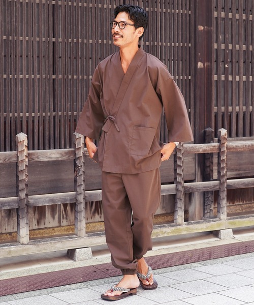 セール】【セットアップ】作務衣 上下セット さむえ 着物 部屋着