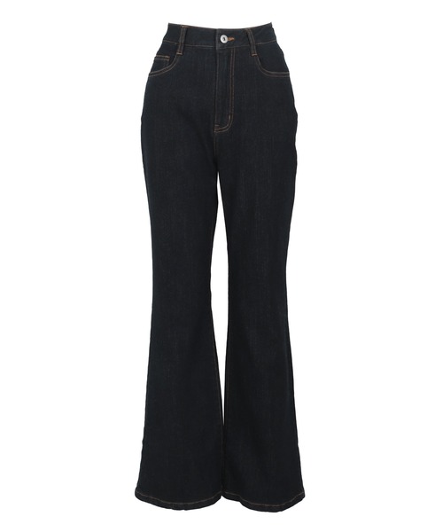 KOBE LETTUCE（コウベレタス）の「[ 岡部あゆみさんコラボ ］フレアデニムパンツ（デニムパンツ・レディース・インディゴブルー/ブラック/ダークブルー・M/S）」の18枚目の写真