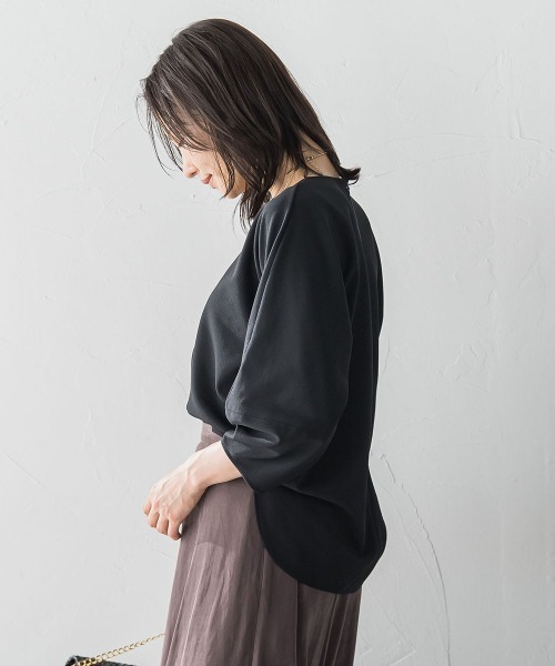 LAUTREAMONT（ロートレアモン）の「【WEB限定】フォルムスリーブバックジップトップス≪洗濯機で洗える≫（Tシャツ/カットソー・レディース・ベージュ/ブラック/ピンク・9号）」の22枚目の写真