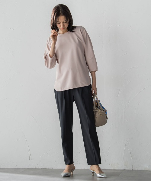 LAUTREAMONT（ロートレアモン）の「【WEB限定】フォルムスリーブバックジップトップス≪洗濯機で洗える≫（Tシャツ/カットソー・レディース・ベージュ/ブラック/ピンク・9号）」の16枚目の写真