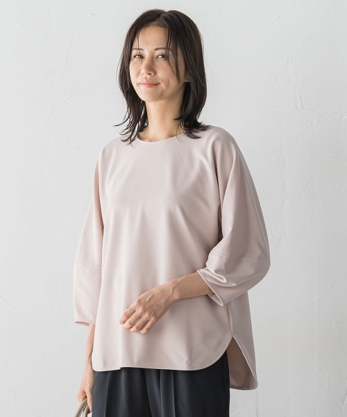LAUTREAMONT（ロートレアモン）の「【WEB限定】フォルムスリーブバックジップトップス≪洗濯機で洗える≫（Tシャツ/カットソー・レディース・ベージュ/ブラック/ピンク・9号）」の13枚目の写真