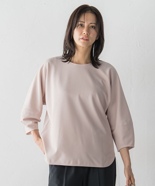 LAUTREAMONT（ロートレアモン）の「【WEB限定】フォルムスリーブバックジップトップス≪洗濯機で洗える≫（Tシャツ/カットソー・レディース・ベージュ/ブラック/ピンク・9号）」の12枚目の写真