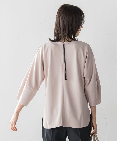 LAUTREAMONT（ロートレアモン）の「【WEB限定】フォルムスリーブバックジップトップス≪洗濯機で洗える≫（Tシャツ/カットソー・レディース・ベージュ/ブラック/ピンク・9号）」の10枚目の写真