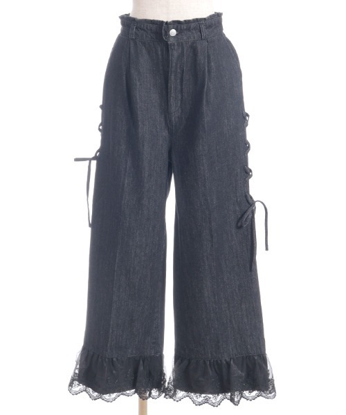 axes femme(アクシーズファム)の「裾レースデニムストレートPT(その他パンツ・レディース・ブラック/ケミカルウォッシュ/インディゴブルー・FREE)」の22枚目の写真