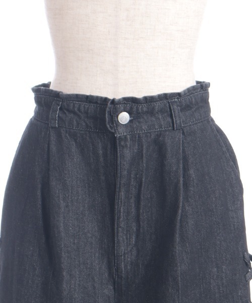 axes femme(アクシーズファム)の「裾レースデニムストレートPT(その他パンツ・レディース・ブラック/ケミカルウォッシュ/インディゴブルー・FREE)」の15枚目の写真