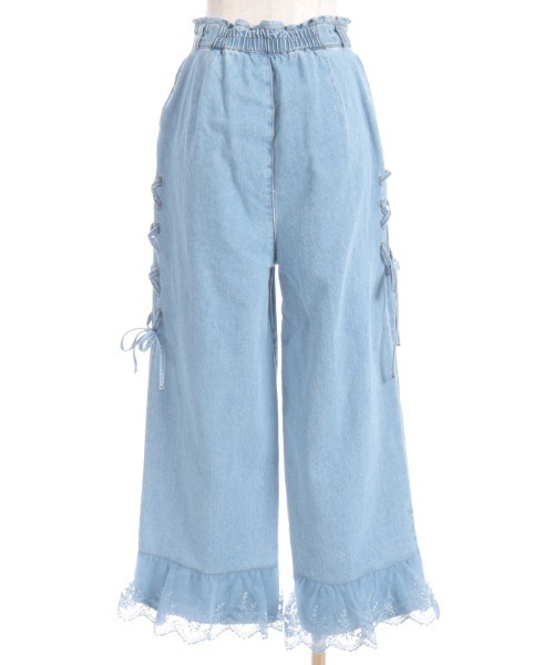 axes femme(アクシーズファム)の「裾レースデニムストレートPT(その他パンツ・レディース・ブラック/ケミカルウォッシュ/インディゴブルー・FREE)」の20枚目の写真