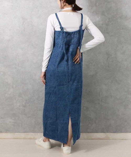 Bleu Bleuet(ブルーブルーエ)の「【ZOZO限定】デニムギャザーワンピース(ワンピース・レディース・ブルー系その他/ブルー/グレー・M)」の17枚目の写真