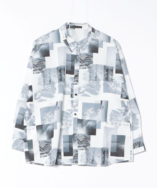 セール】《モノトーンフォトプリント》レディース オーバー