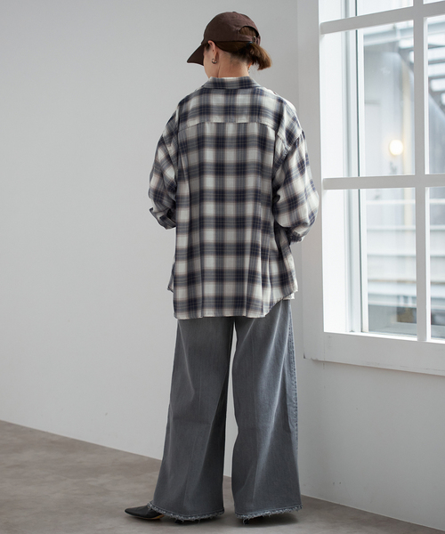 追加》ビエラチェックルーズシャツ（シャツ/ブラウス）｜SLOBE